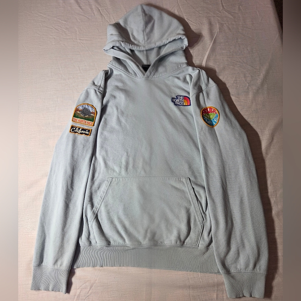 The North Face Men's Light Blue Hoodie